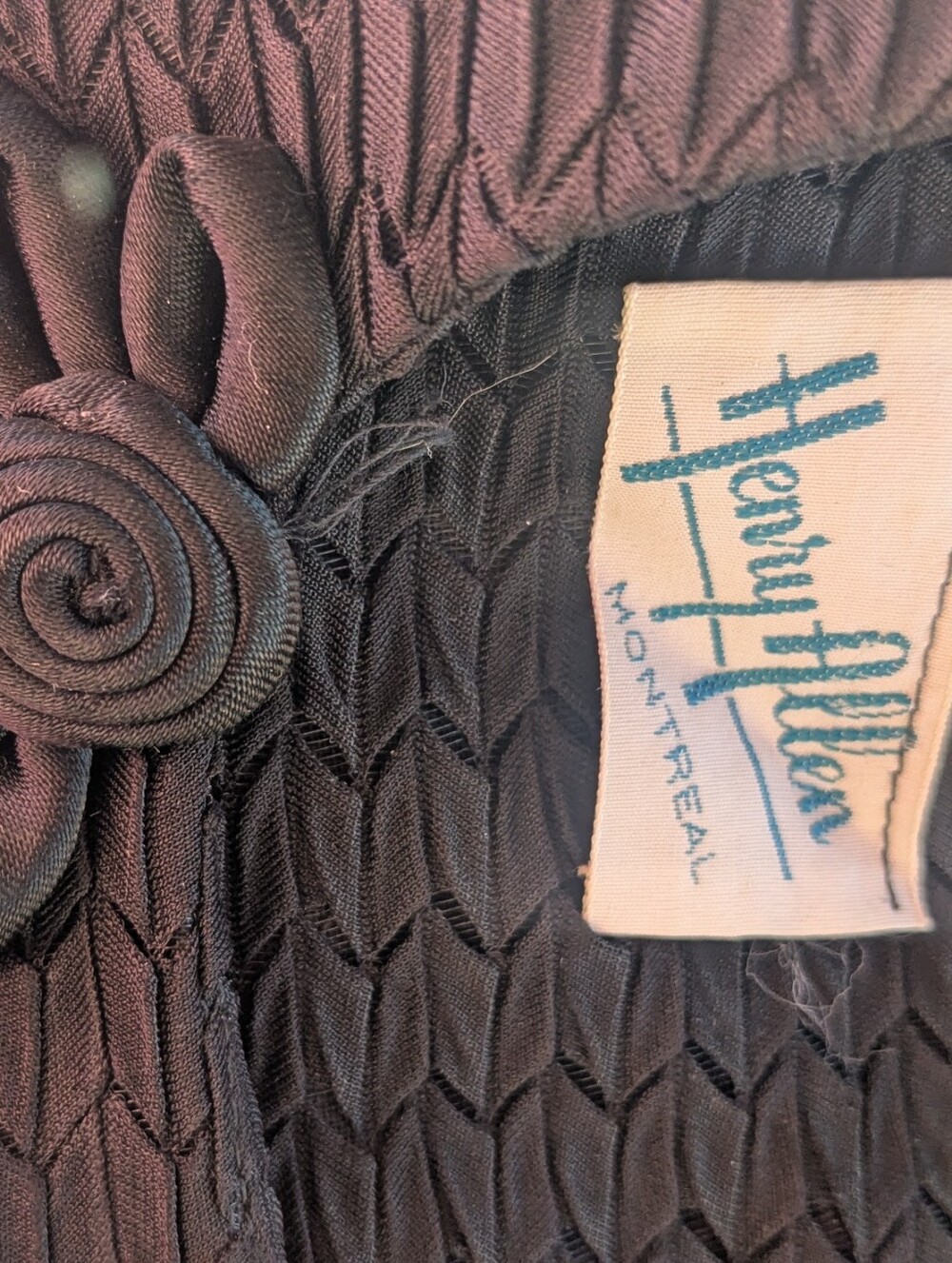 Vintage Henry Allen Dress Black Shift Medium